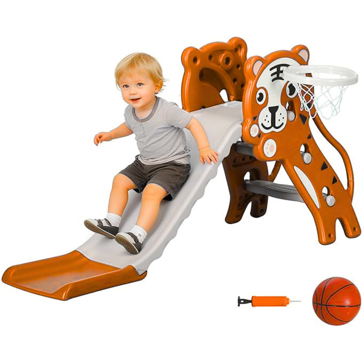 Folding Tiger Slide 2 in 1 Orange