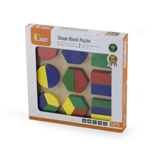 Wooden Viga puzzle. Patterns, Geometric Figures
