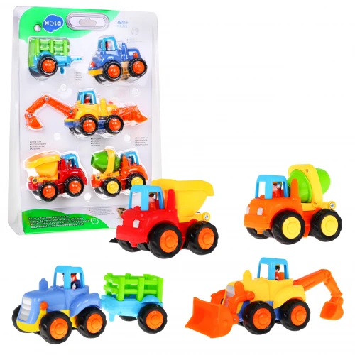 Colourful Cars - Safe - Set of 4