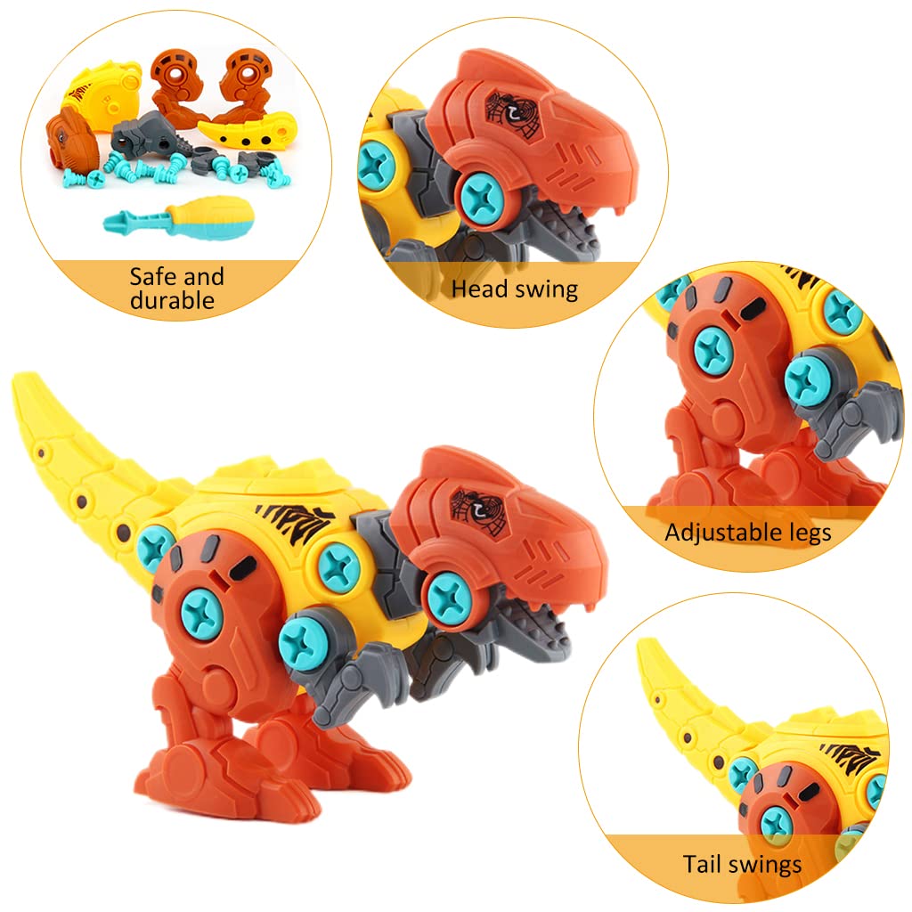 Yellow Egg Twist Dinosaur Tyrannosaurus Construction Set. WOOPIE