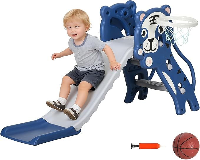 Folding Tiger Slide 2 in 1 Blue