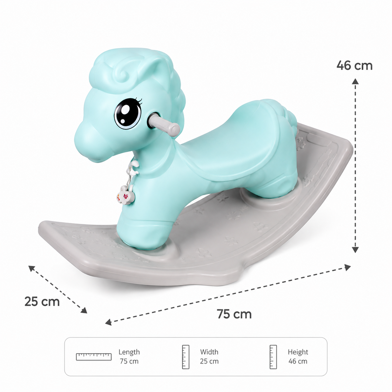 Rocking Plastic Pony Blue
