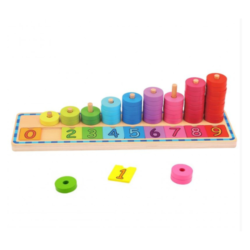 WOOPIE GREEN Montessori Counting and Colors Puzzle