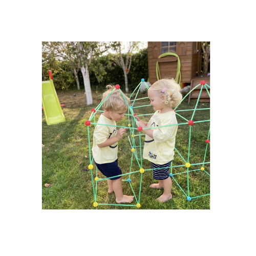 WOOPIE Big Blocks Construction Tent Set Straws Tubes Glowing in the Dark