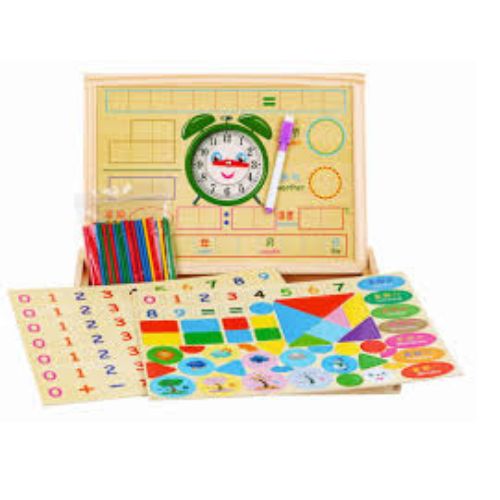 Magnetic Wooden Blackboard With Learning Accessories