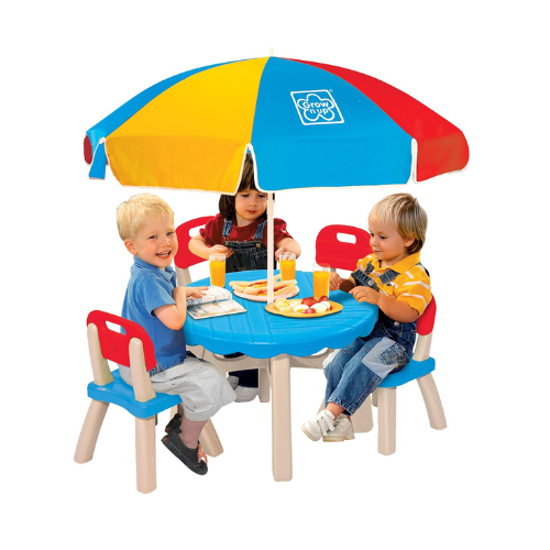 Summertime Patio Set with 2 Chairs and Umbrella