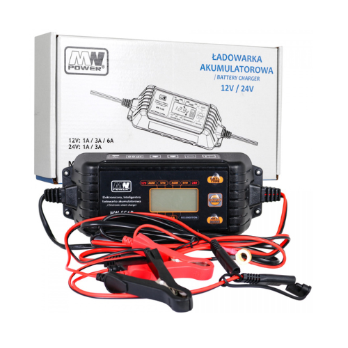 Battery Charger with LCD Display 12V and 24V + 2 Special Modes