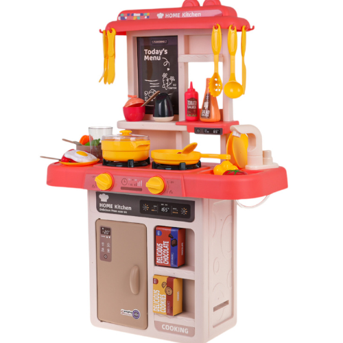 Kitchen Kitchenette with Light Function 43 pieces. Pink