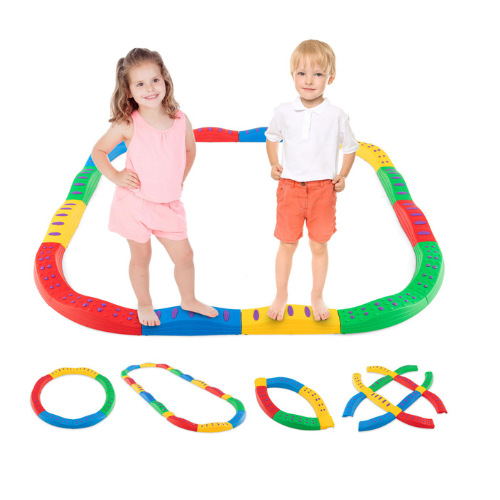 Balance Beam Tactile Board Balance Stepping Stone Toys (12pcs)