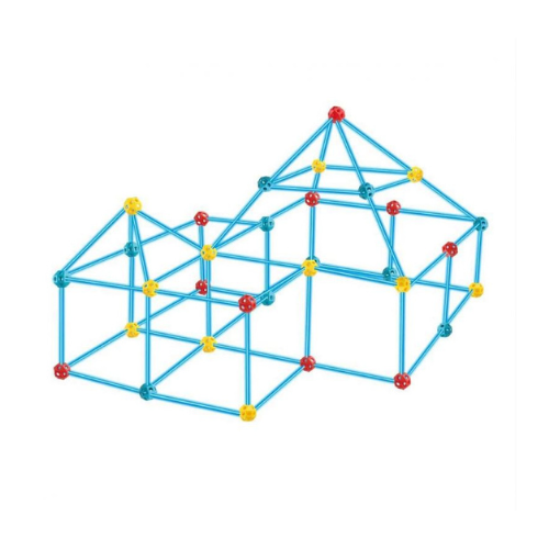 WOOPIE Big Blocks Construction Tent Set Straws Tubes 128 el.