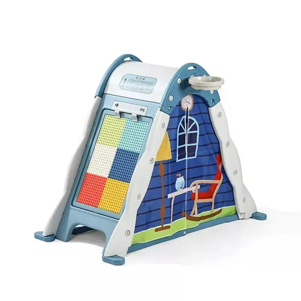 Multi Folding Playhouse Set with Tent, Drawing Board, Climbing Wall and more