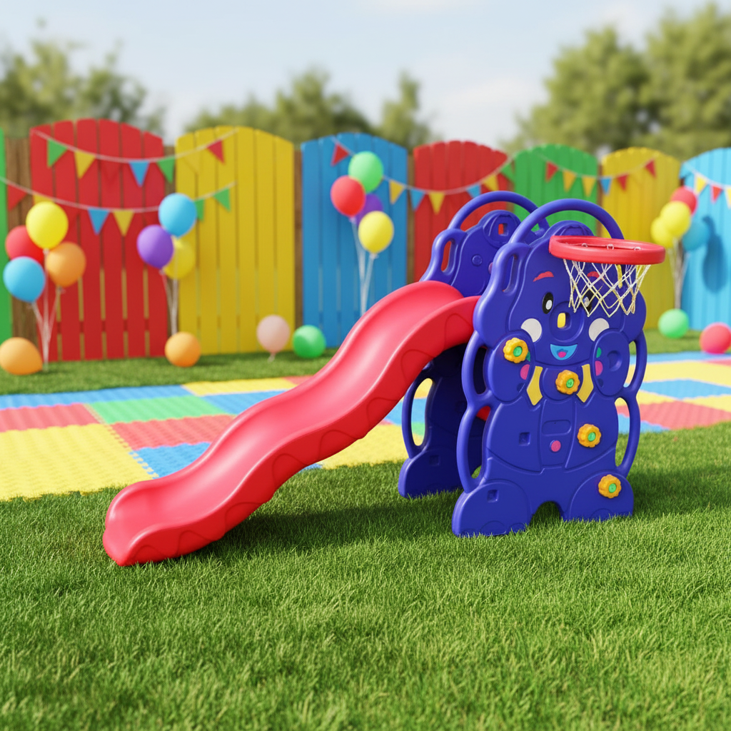 Blue Elephant Slide Combination 2 in 1