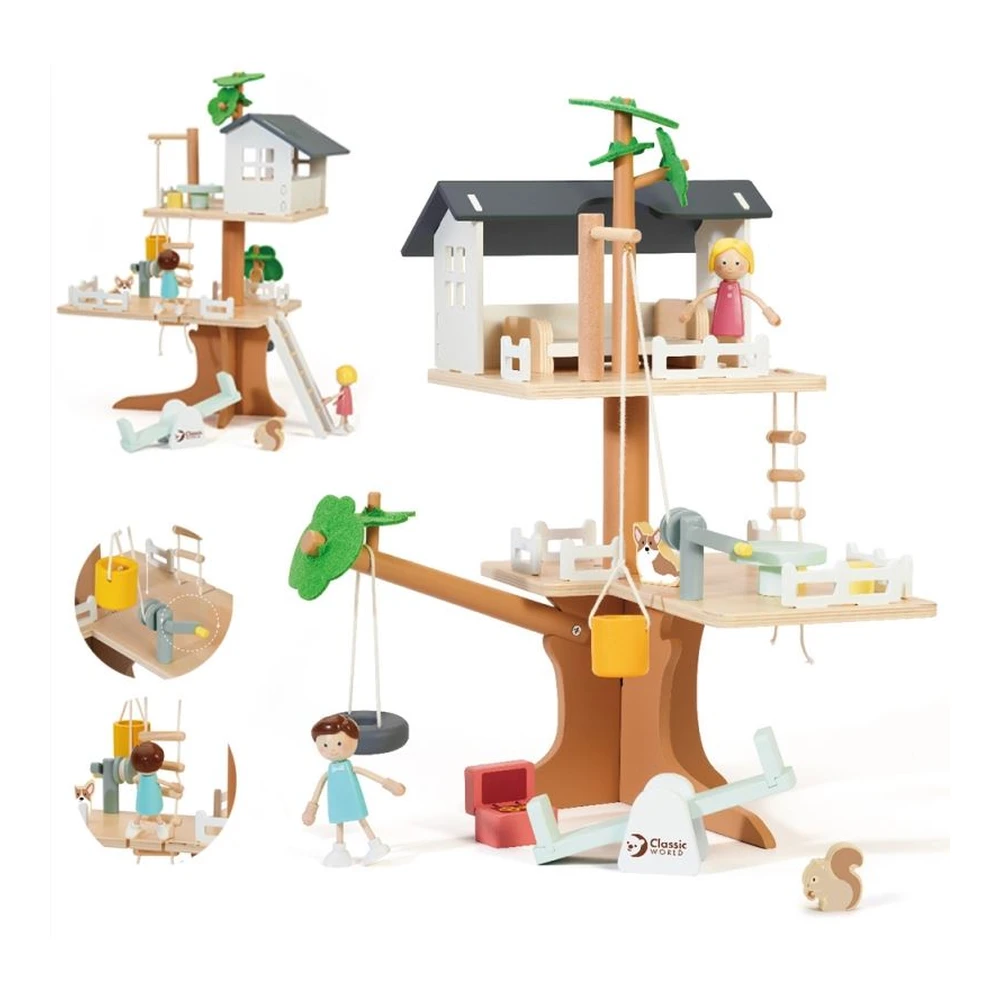 Wooden Tree House for Dolls CLASSIC WORLD