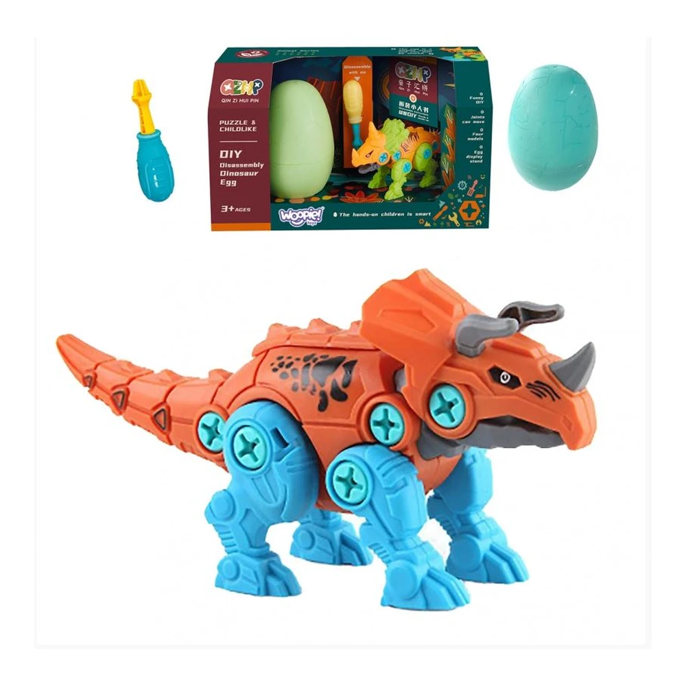 Blue Egg Twist Dinosaur Tyrannosaurus Construction Set. WOOPIE