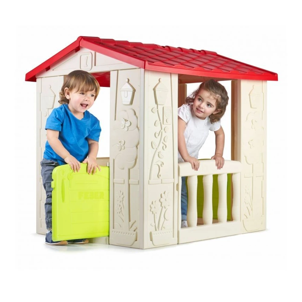 FEBER Garden House for Children Happy House Opening Doors and Balcony