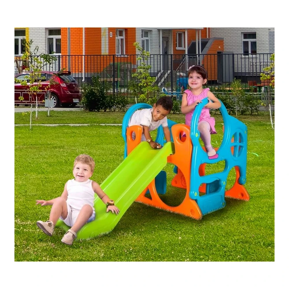 FEBER Large Playground Activity Center Slide 100 cm Climbing Wall Shapes