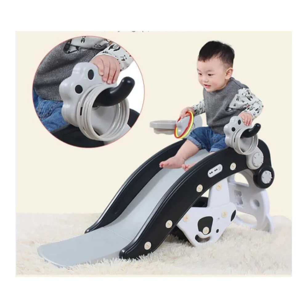 Panda Slide Kids Baby with Basketball and Rings 2 in 1