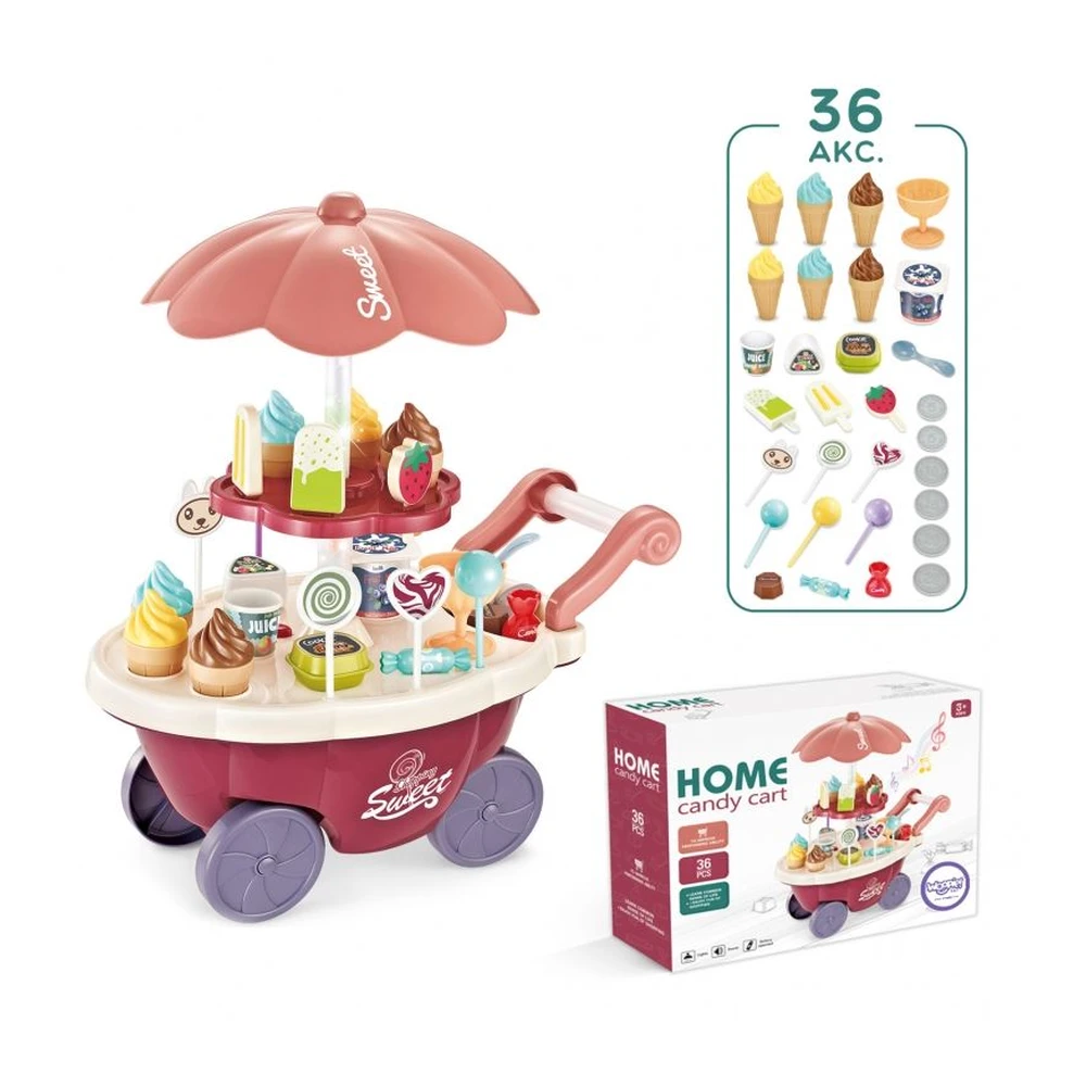 WOOPIE Shop Food Truck Confectionery Trolley Ice Cream Candy Stand