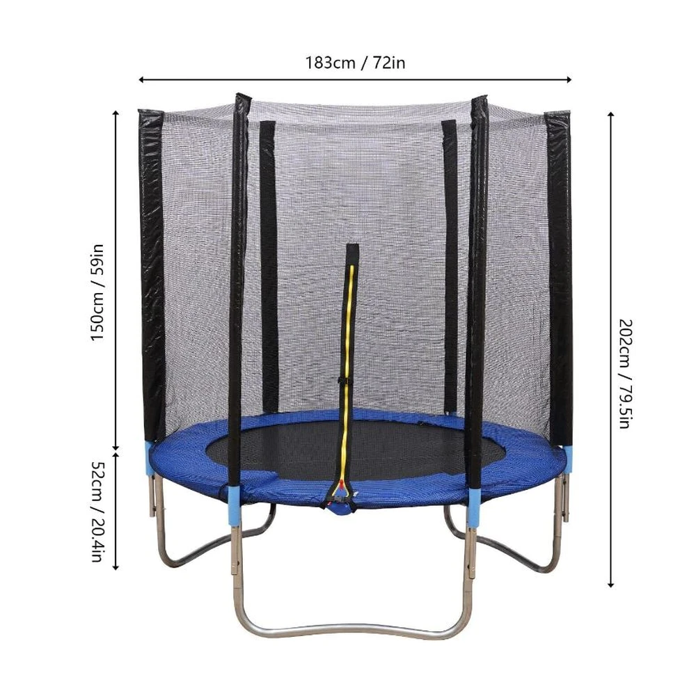 Trampoline 1.8 meters (6FT/183cm) Sports Trampoline Complete Set Net,