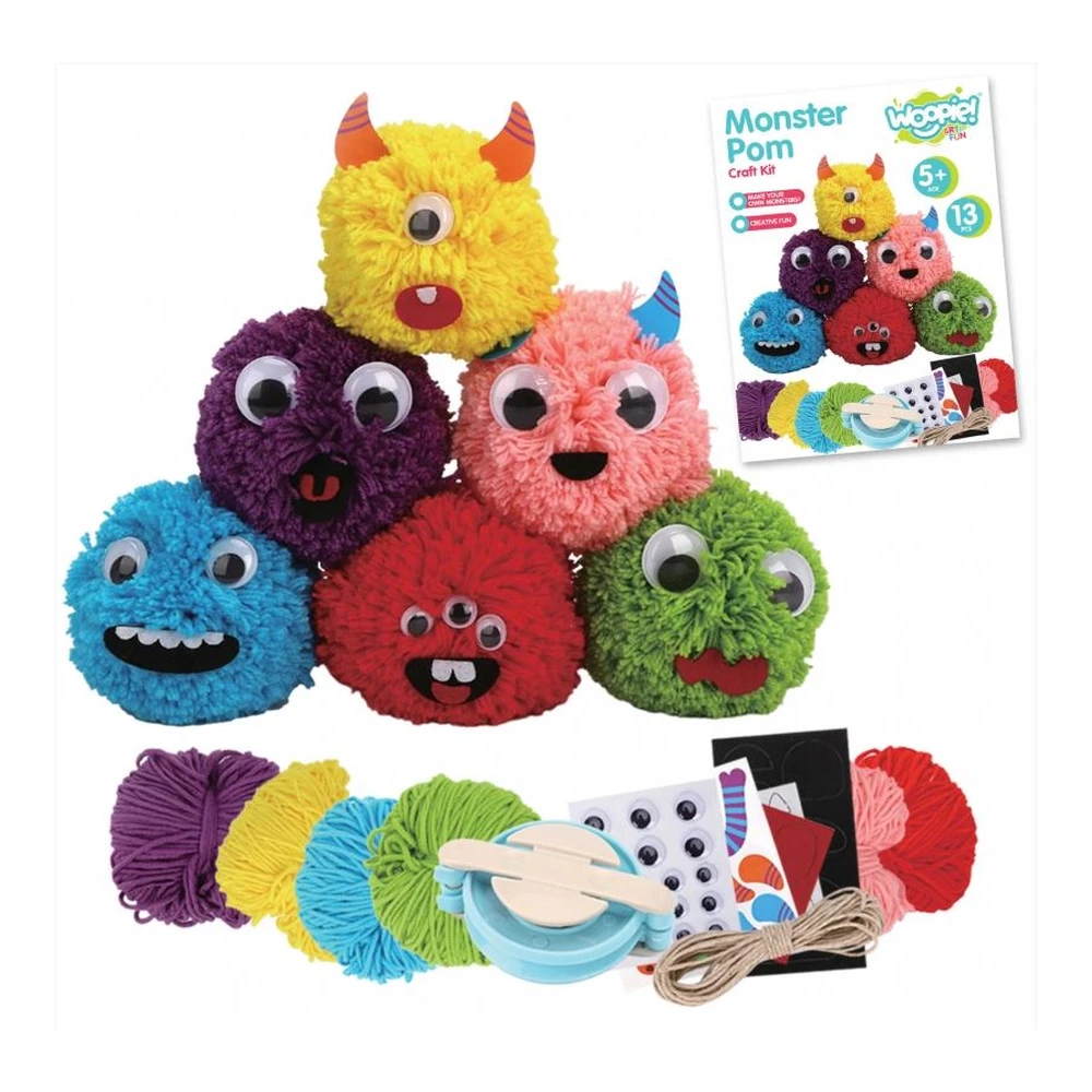 WOOPIE ART&FUN Creative Set Make a Monster Monster Pom