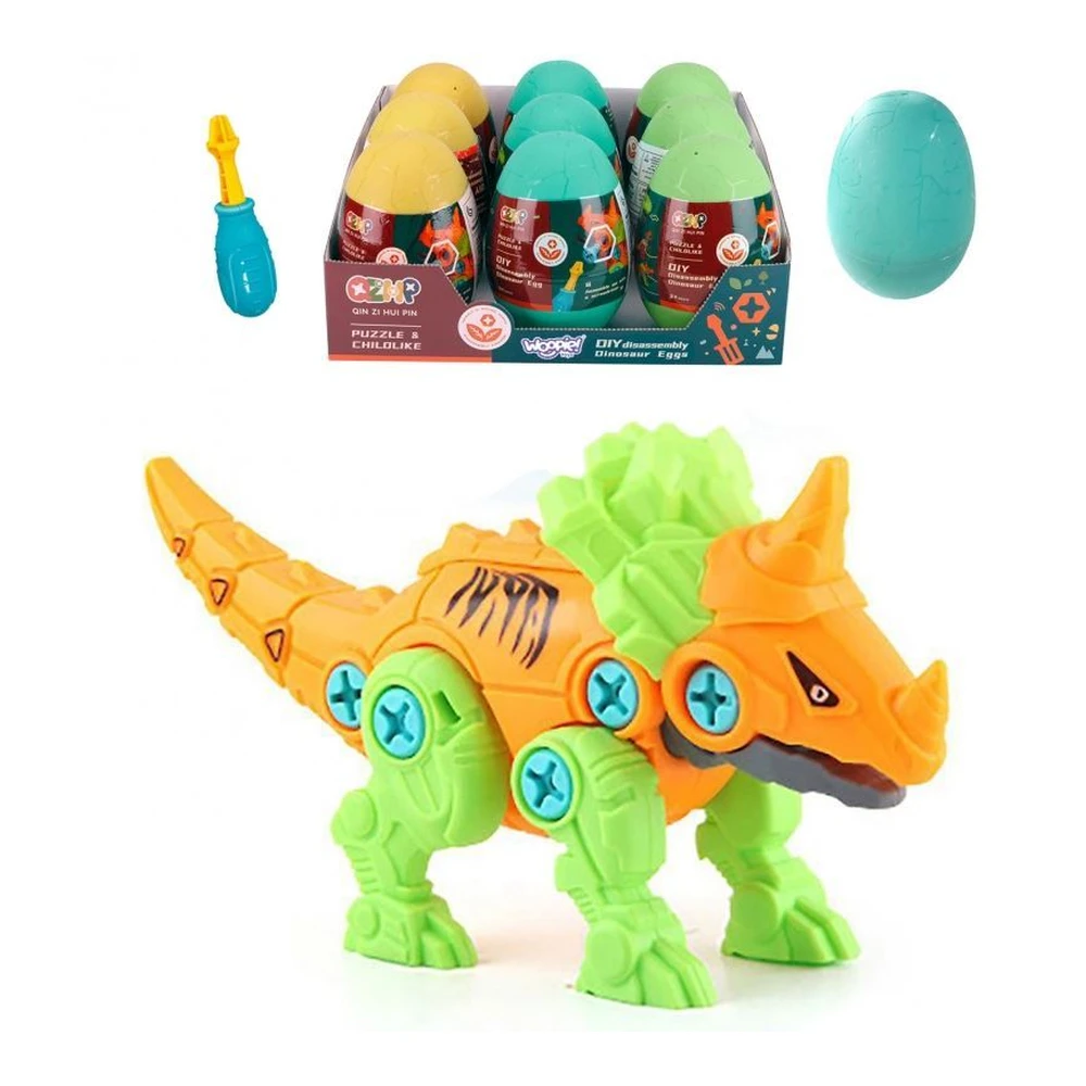 Green Egg Twist Dinosaur Tyrannosaurus Construction Set. WOOPIE