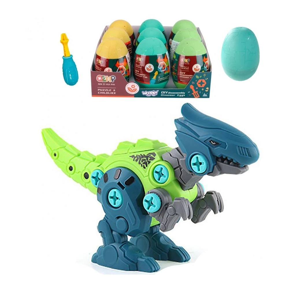 WOOPIE Blue Egg Twisting Dinosaur Raptor Construction Set + Screwdriver