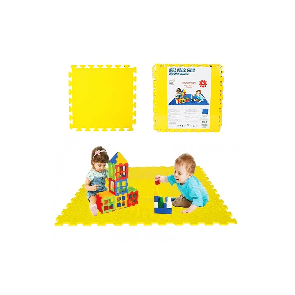 WOOPIE Foam Educational Mat Eva Yellow 50cm x 50cm (4PCS)