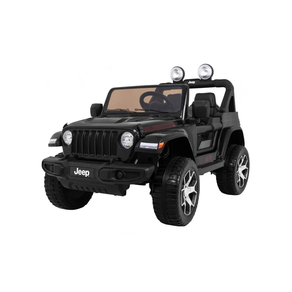 12V10AH 4×4 Licensed Jeep Rubicon Black + Leather Seat
