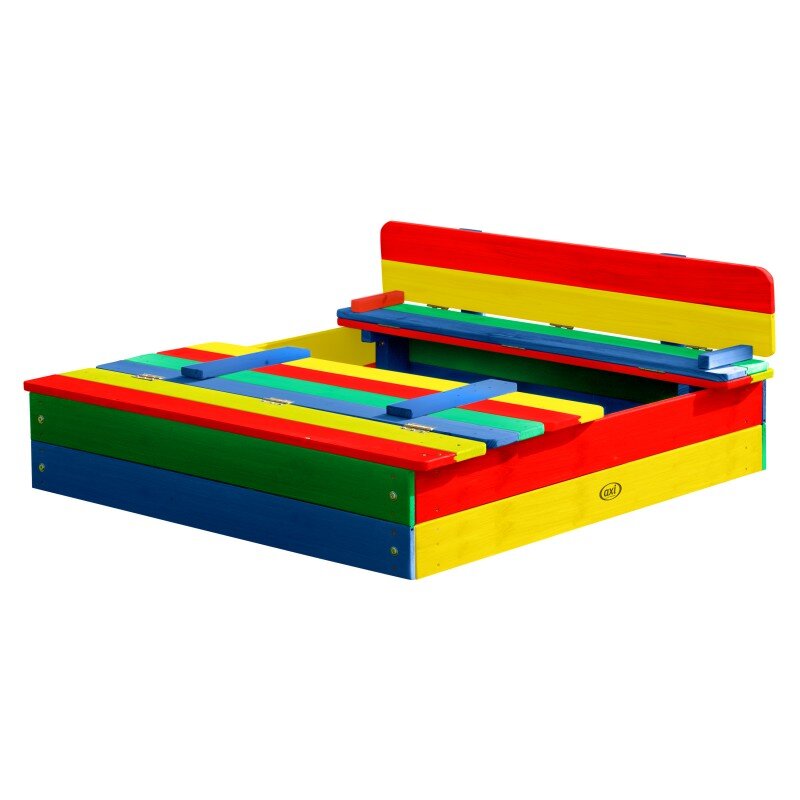 Wooden Rainbow Sand Box covered with Benches AXI