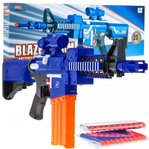 Automatic Battery Operated Soft Ball Rifle (Includes 20 Soft Bullets) BLAZE STORM