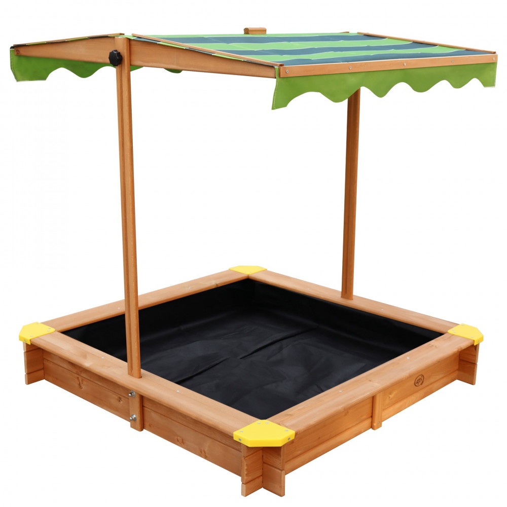 Lily Wooden Sandpit with Adjustable Roof AXI