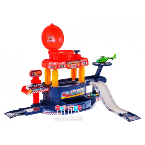 Carwash with Helicopter, Cars and Accesories with Hot/Cold Water Colour Change Action