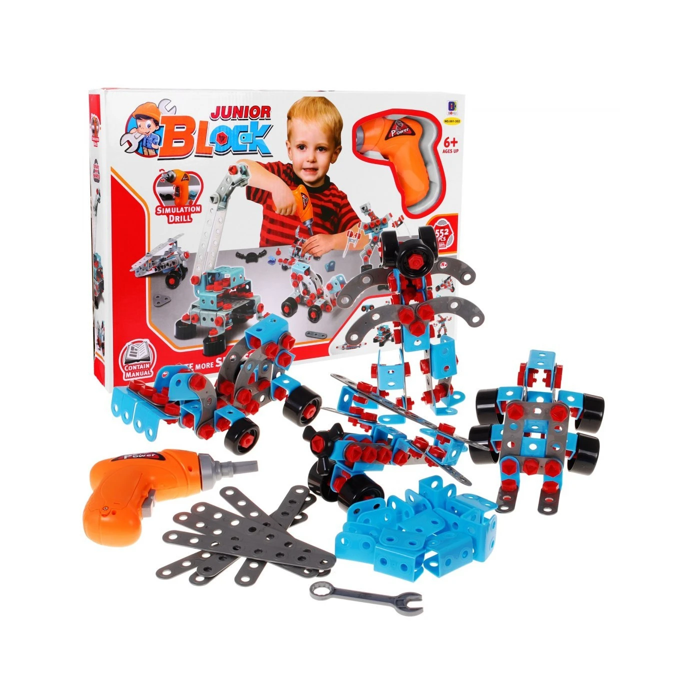 Simulation Drill for Building 10 in 1 Models (552 pieces)