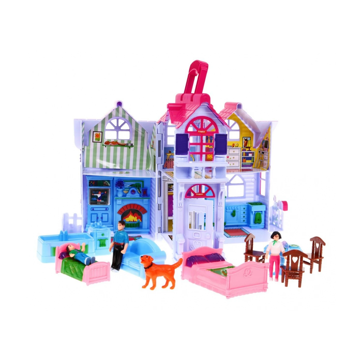 Detachable Villa with Furniture and Characters