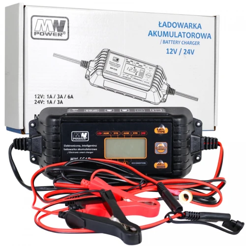 Battery Charger with LCD Display 12V and 24V + 2 Special Modes
