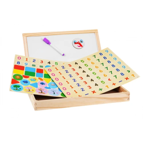Magnetic Wooden Whiteboard With Learning Accessories
