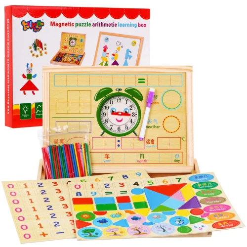 Magnetic Wooden Whiteboard With Learning Accessories