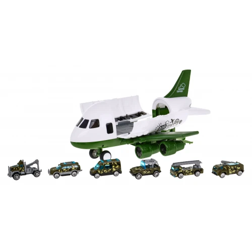 Cargo Aircraft with 6 Military Vehicles