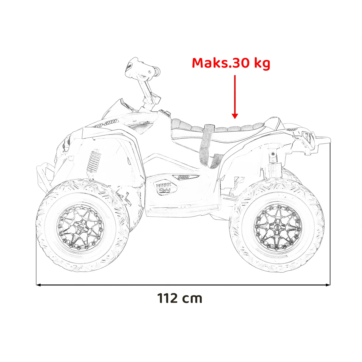 Quad Maverick ATV - 24V White