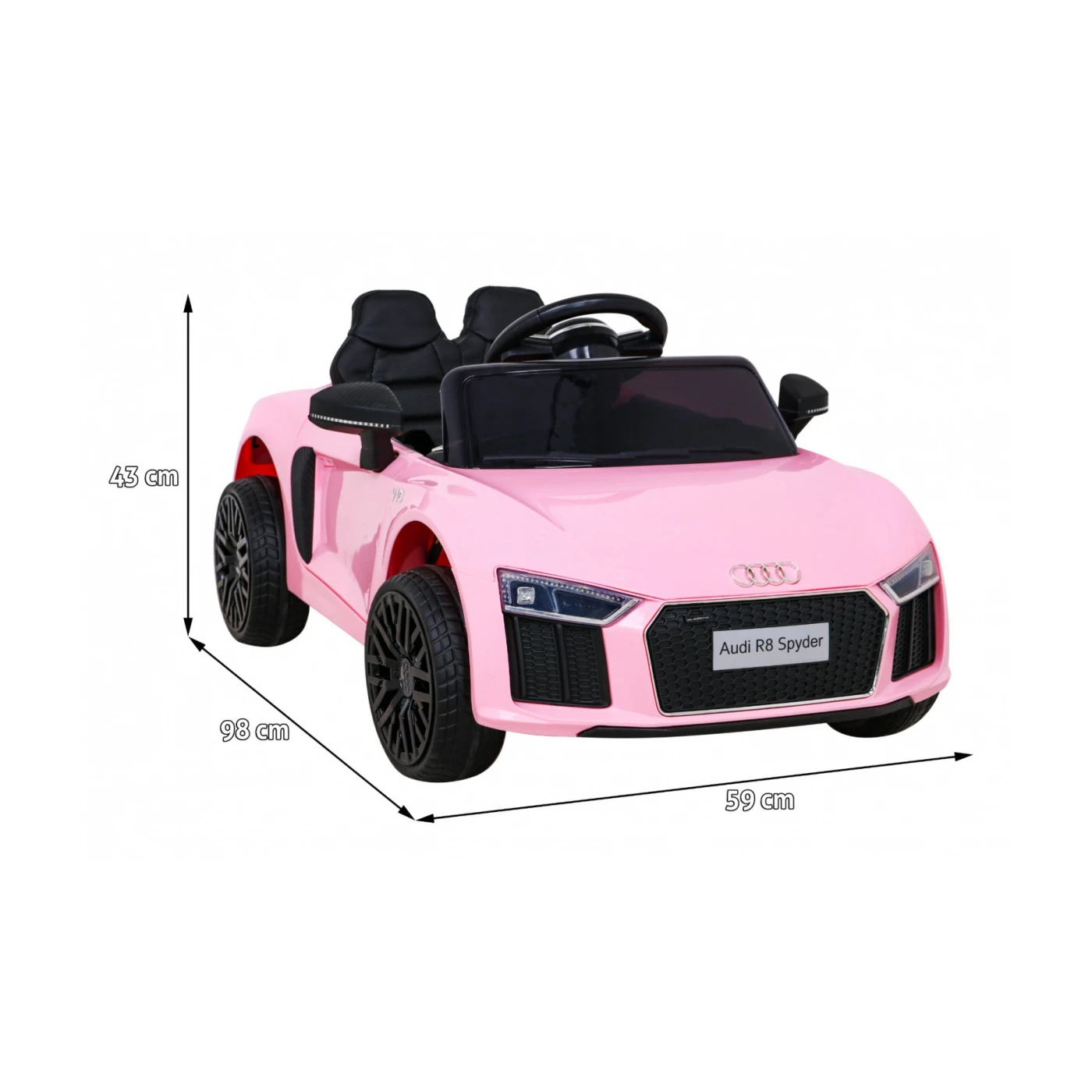 Audi R8 Spyder Red 2x6V7Ah