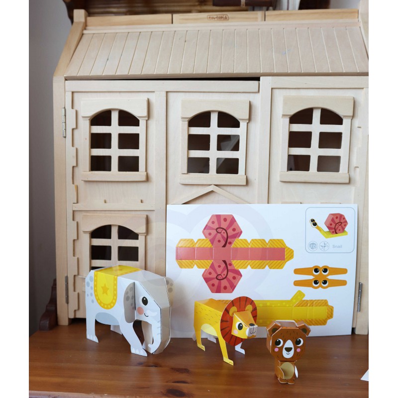 ART&FUN Creative Origami 3D Do-It-Yourself Set 10 Animals WOOPIE