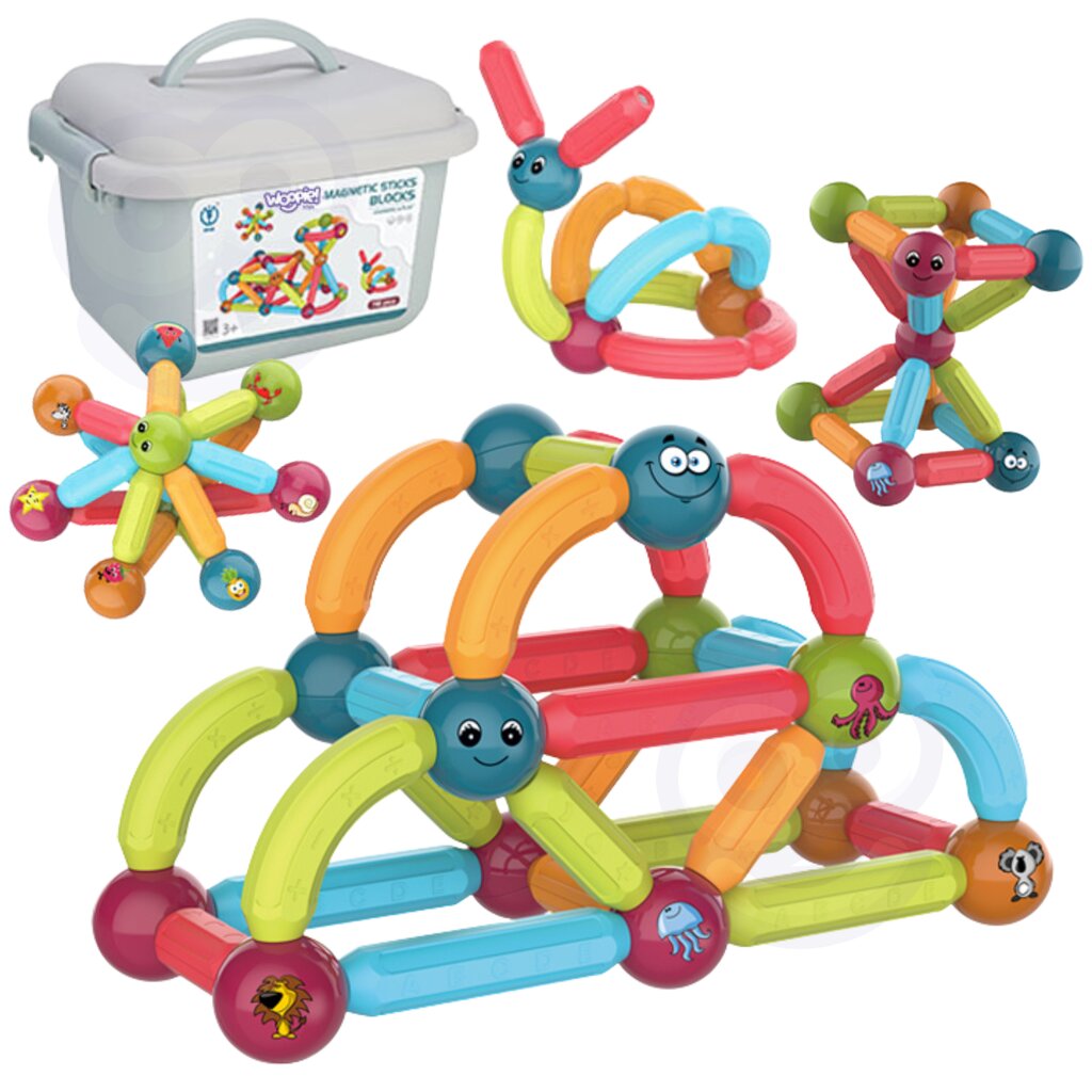 Educational Magnetic Building Blocks (52 pieces)