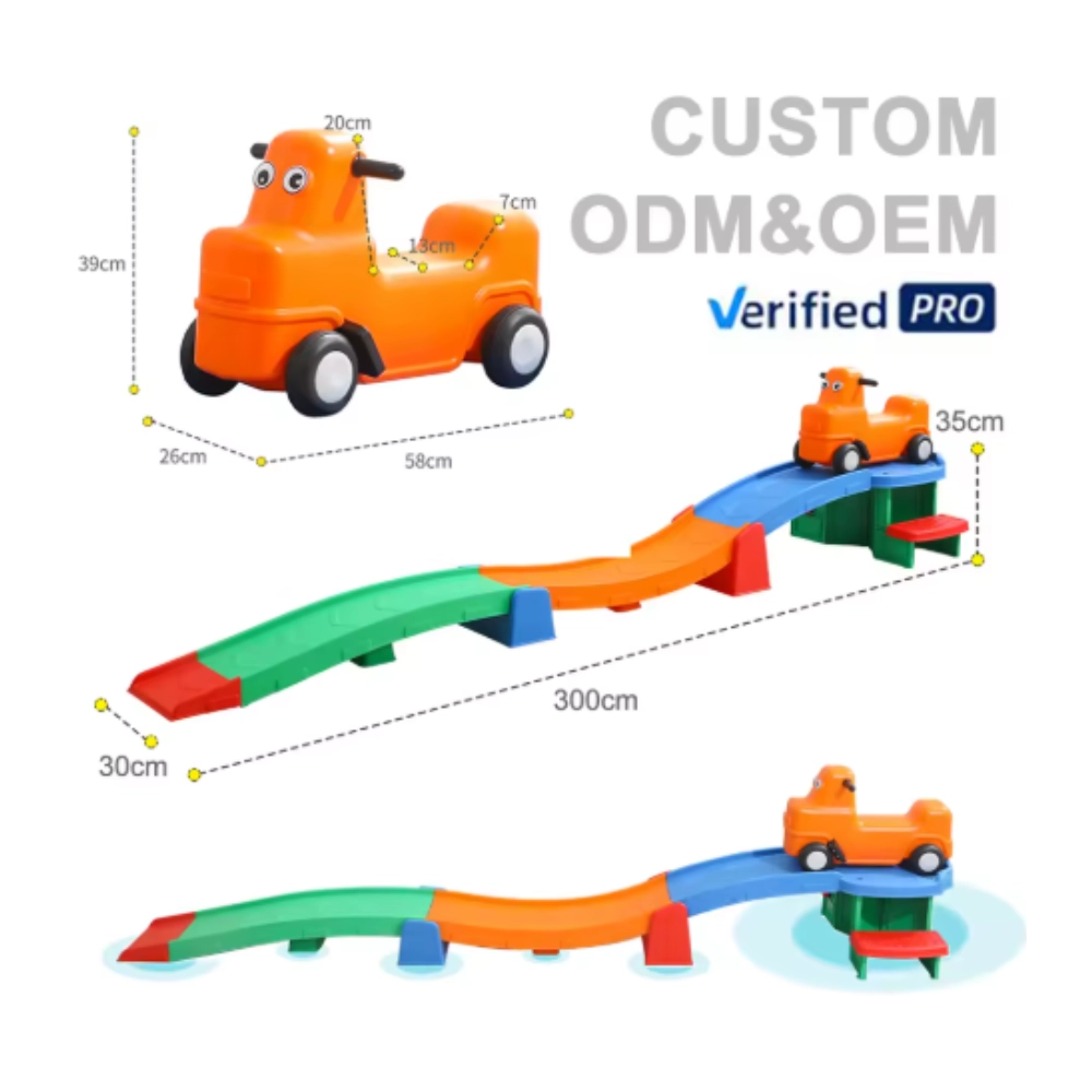 Toy Roller Coaster Ride - Plastic Car for Kids