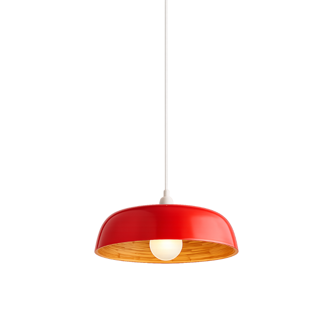 Bamboo Pendant Lamp Red