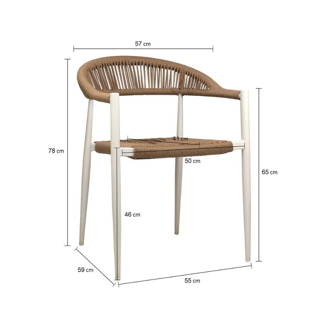 Terrace Chair Natural White
