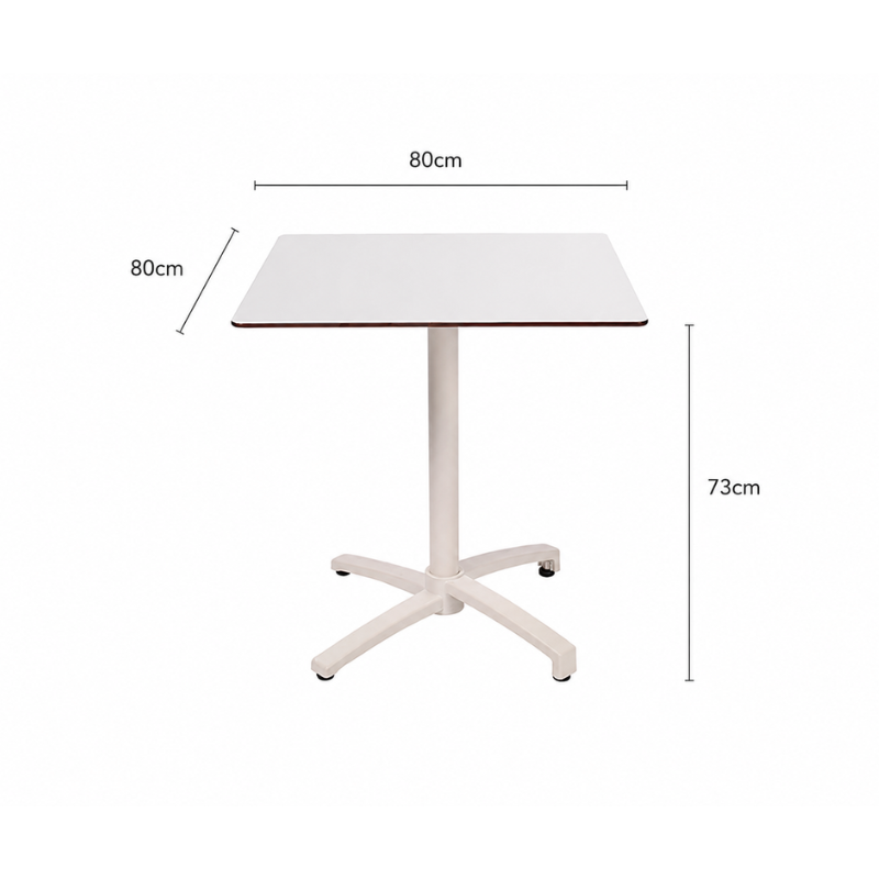 Compact Folding Table 80x80