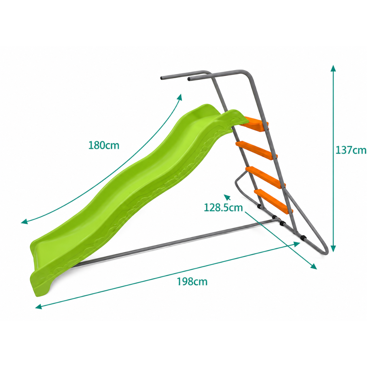 Small Metal Slide 180 x 198 x 137cm 