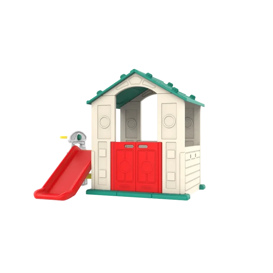 Garden house with slide