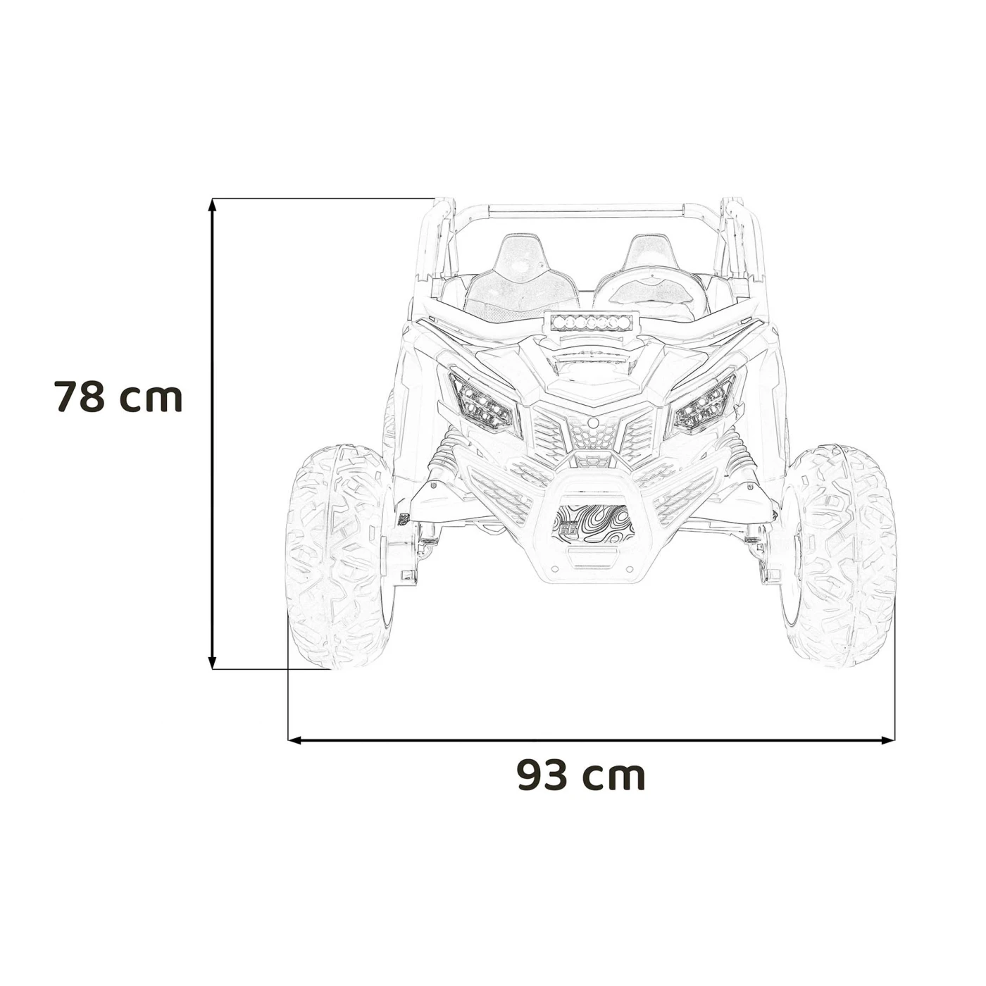 Buggy SUPER 66 UTV-MX Orange 24V7Ah