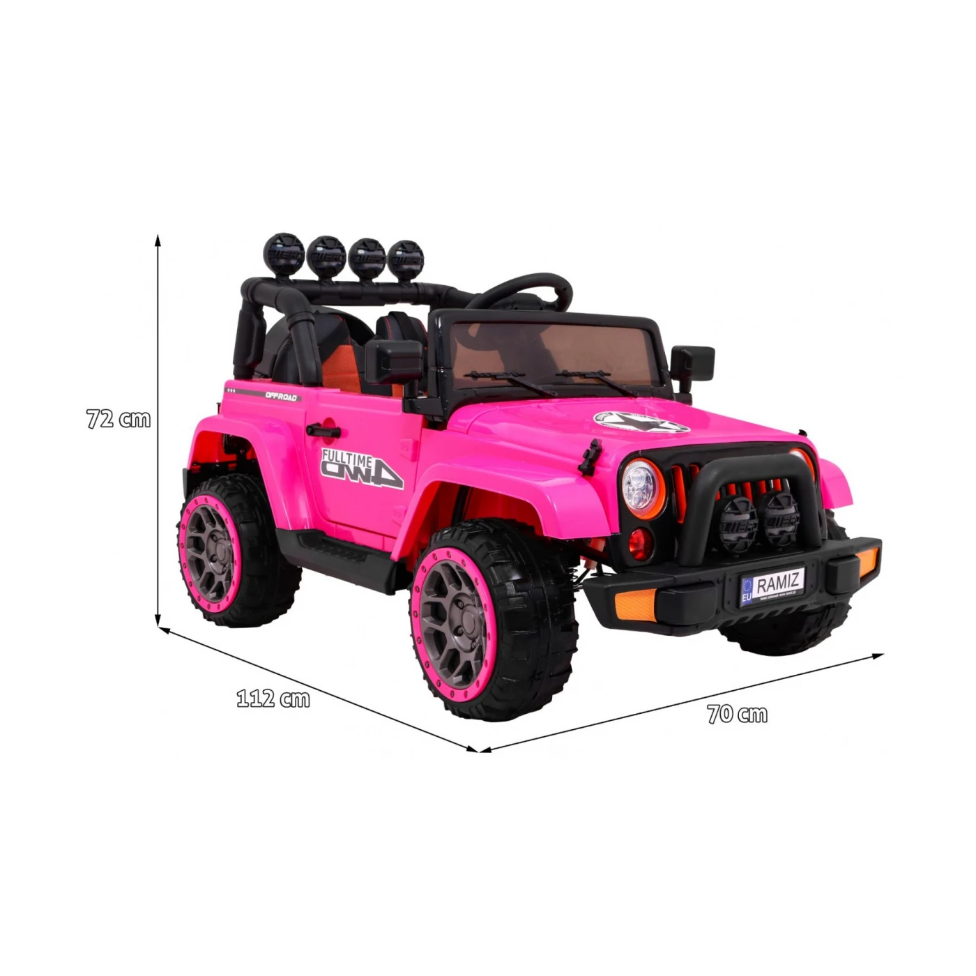 Full Time Off-Road 4WD Pink 12V